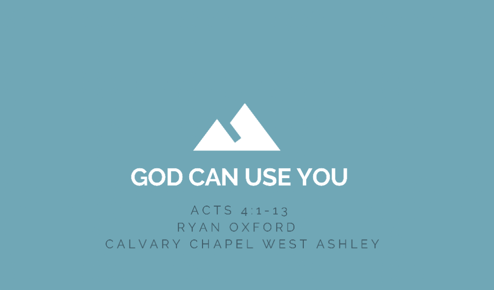 GOD CAN USE YOU